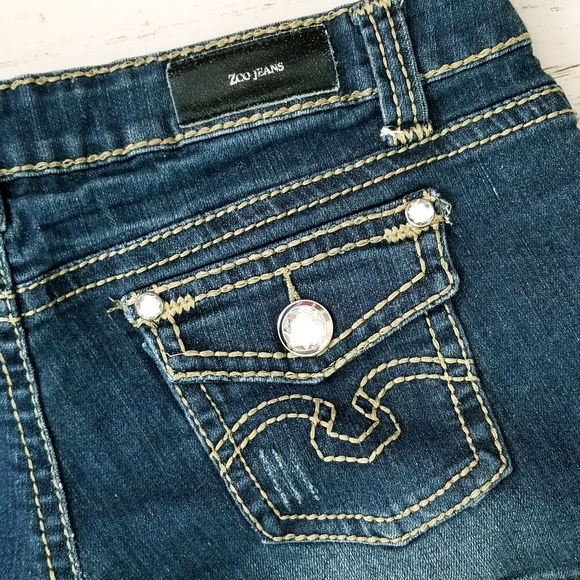 Bling Denim Shorts |SZ•13 Teens - Picture 1 of 4